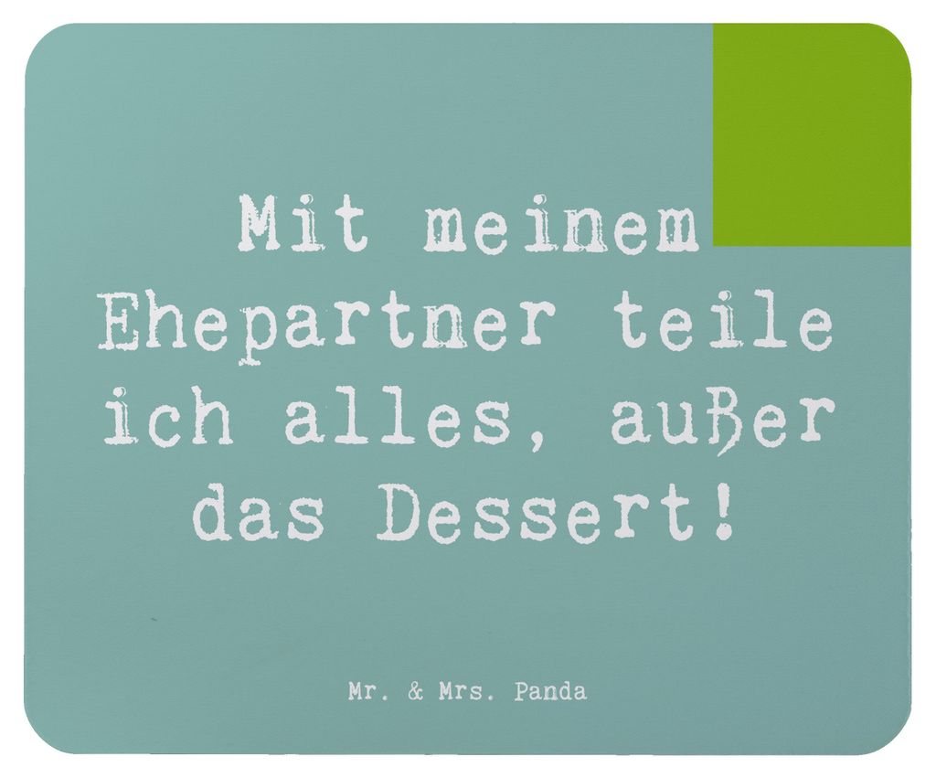Mr. & Mrs. Panda Mauspad Spruch Ehepartner Dessert - Meeresbrise - Geschenk, pc, mausteppich, Familie, Mousepad, Geburtstage, Verwandte, Humor, per...