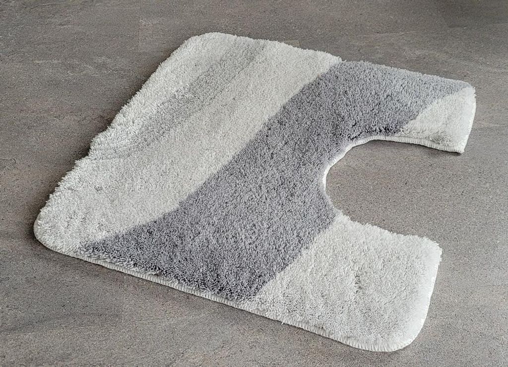 Kleine Wolke London Platin Grau WC-Vorleger mit Ausschnitt Produktbild 