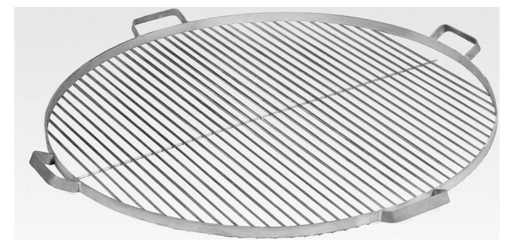CookKing Edelstahl Grillrost 80 cm | Inklusive 4 Griffen | Passend für Feuerschalen Ø 80 | Europäische Handarbeit | Robustes Grillzubehör für ...