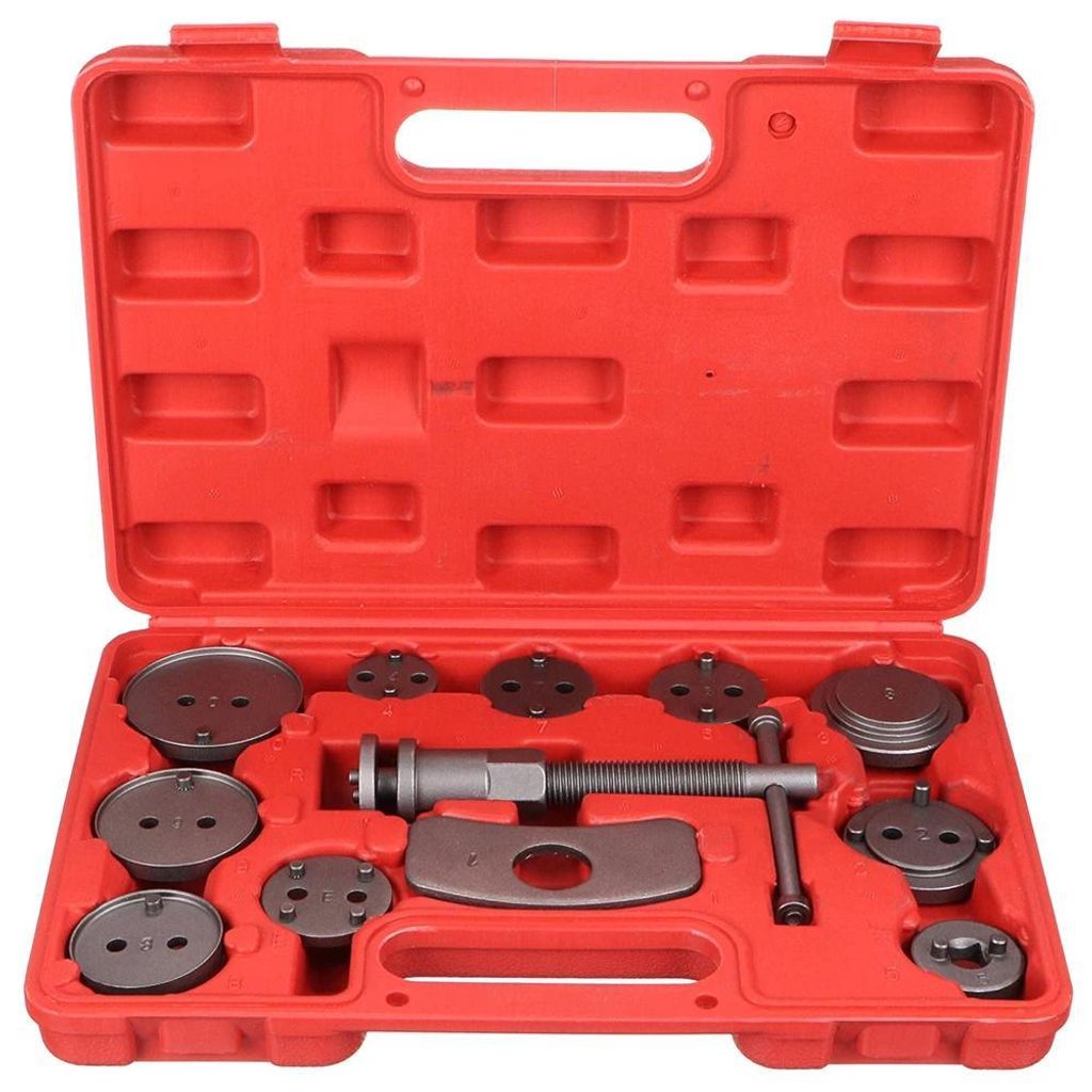 KFZ Bremskolben Rückstellwerkzeug - 12-teiliges Set - Universal Kolbenrücksteller/Kompressor - Für Bremssättel - Für Autoreparatur und Werkstatt
