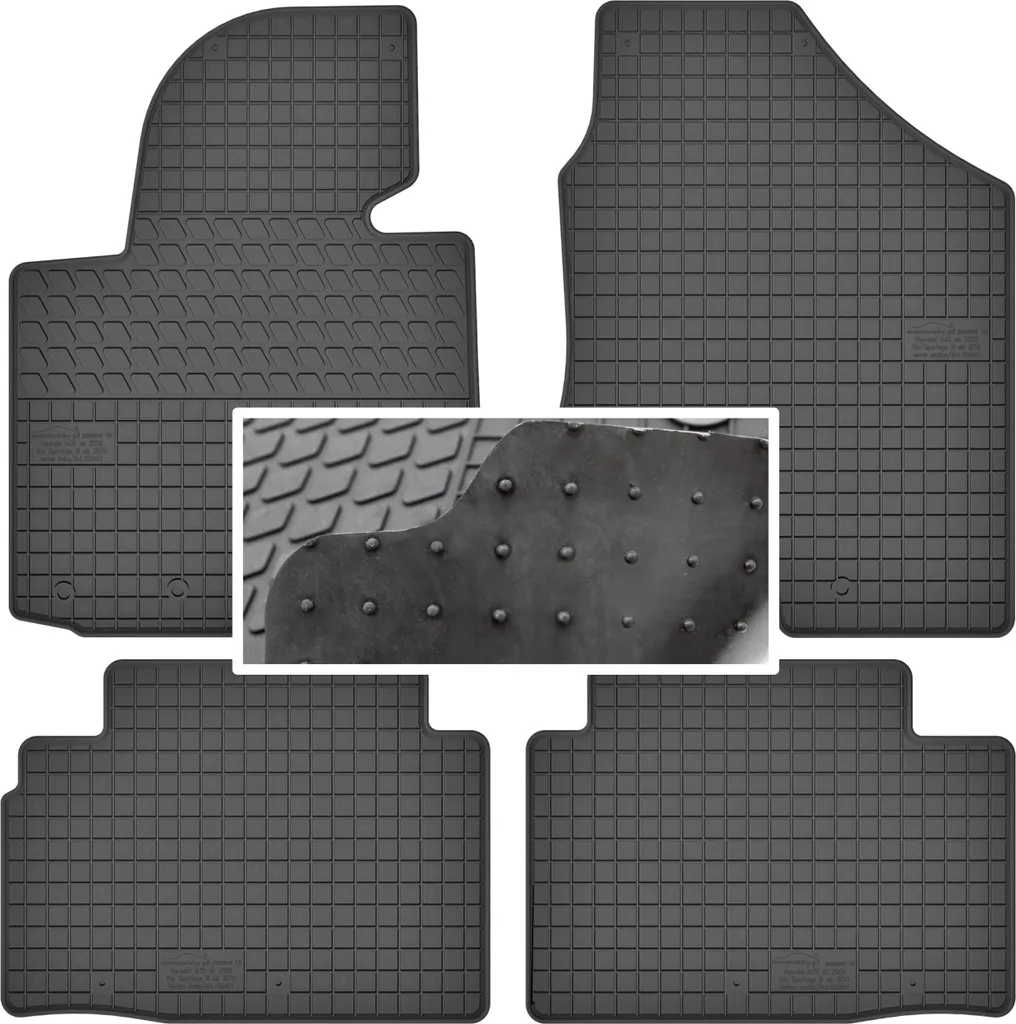 Tappetini Gomma Kia Sportage III 2010-2015 Set Completo su Misura