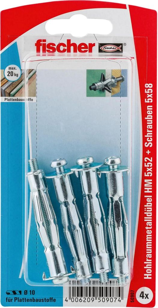 Hohlraum-Metalldübel HM 5 x 52 SK Produktbild 