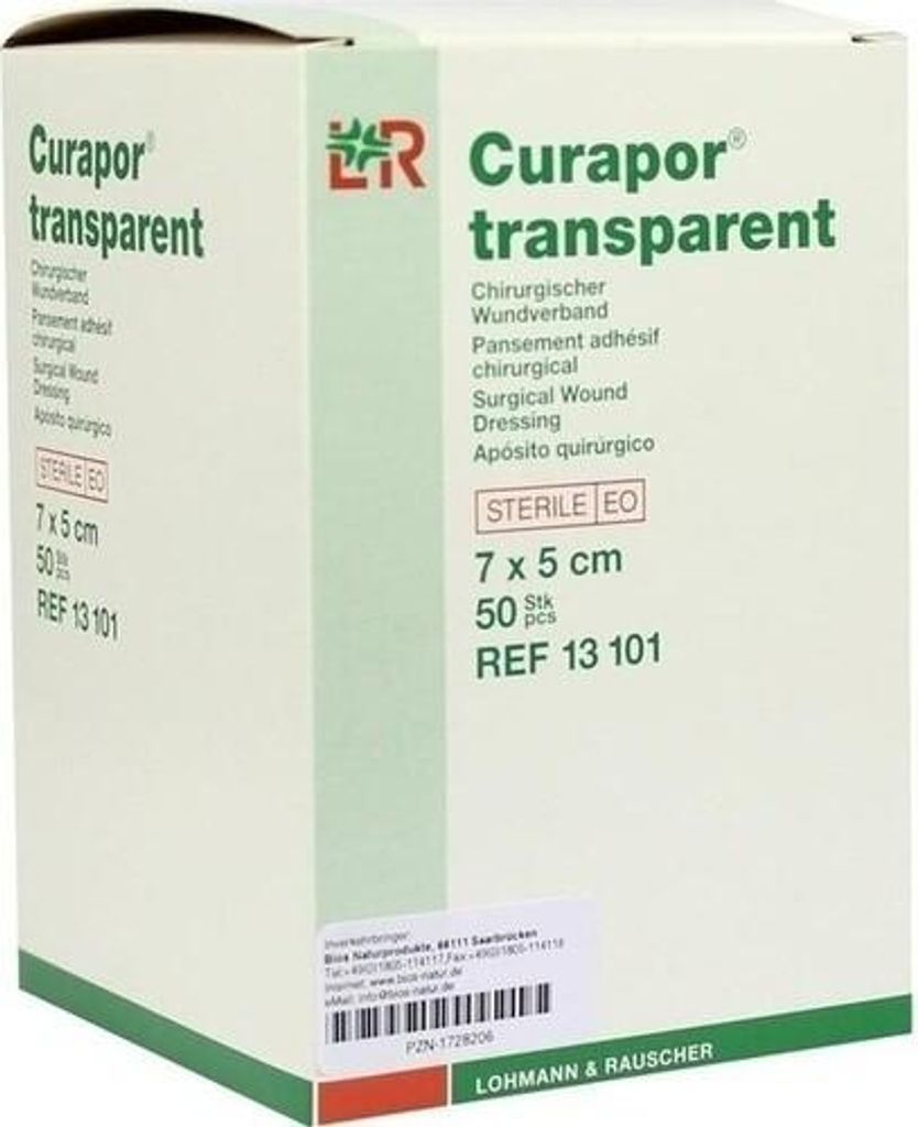 CURAPOR Wundverband steril transparent 5x7 cm Produktbild 