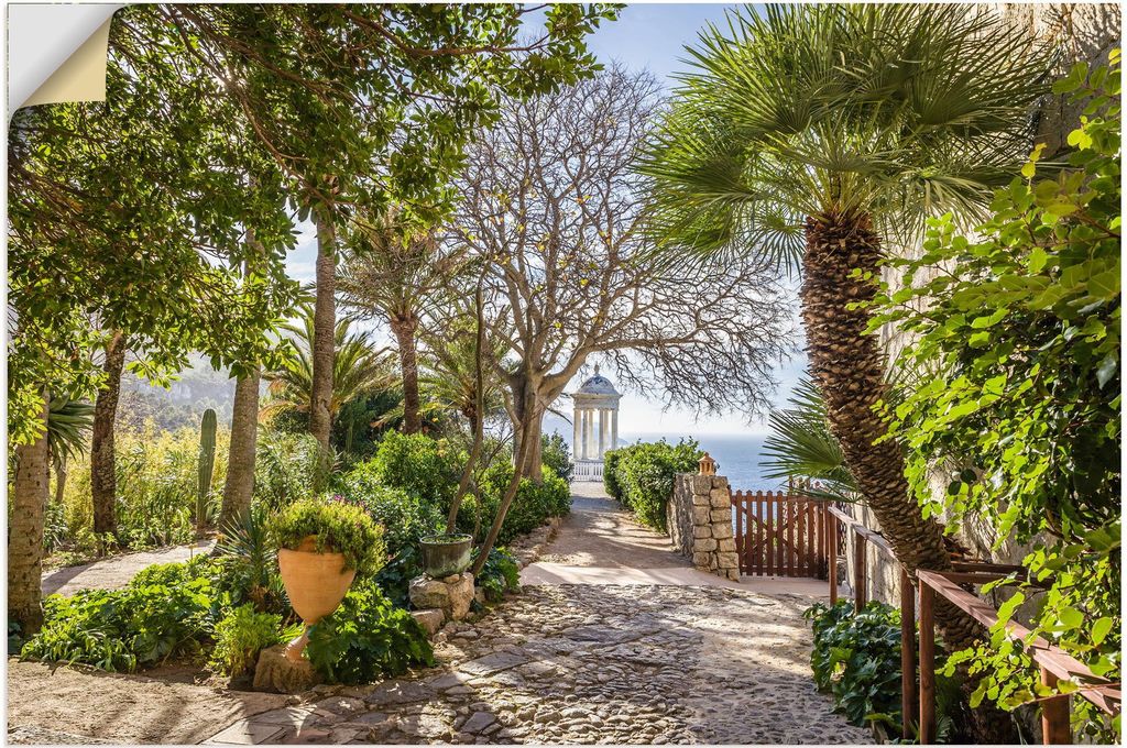 ARTland Wandbild, selbstklebend Garten Son Marroig bei Deià, Mallorca Größe: 90x60 cm