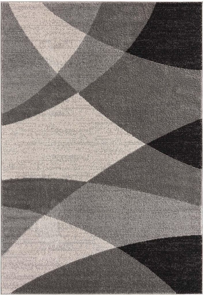 Teppich - 120 x 160 cm - Grau - Schwarz - Polypropylen