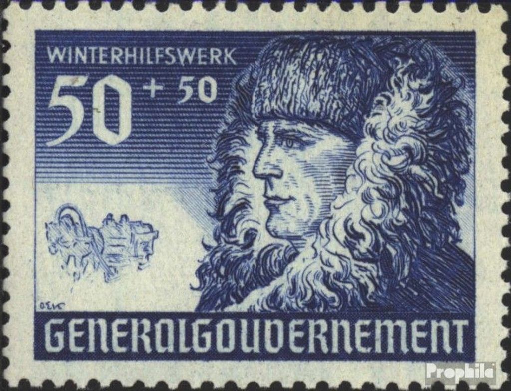 Briefmarken Generalgouvernement 1940 Mi 62 gestempelt Winterhilfe