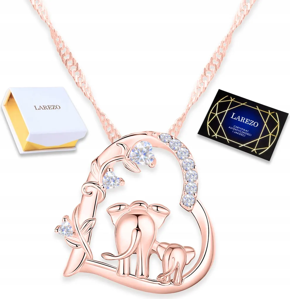 Collana Piccolo Elefante In Acciaio Inox Placcato Oro Rosa – 18K, Ciondolo 9x12mm, Lunghezza 45,7 Cm - 4