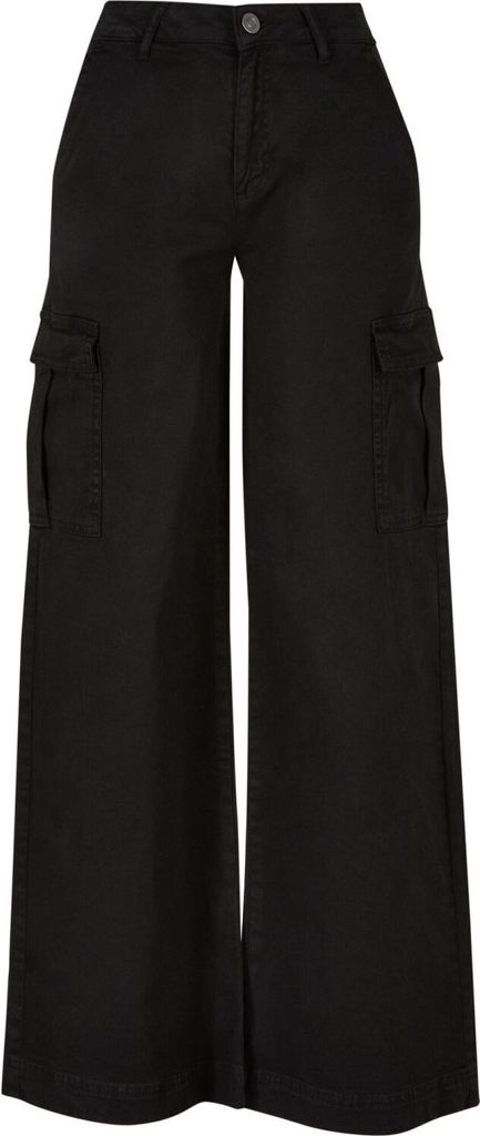 Urban Classics Ladies - Wide-Leg Twill Cargo Hose - W30