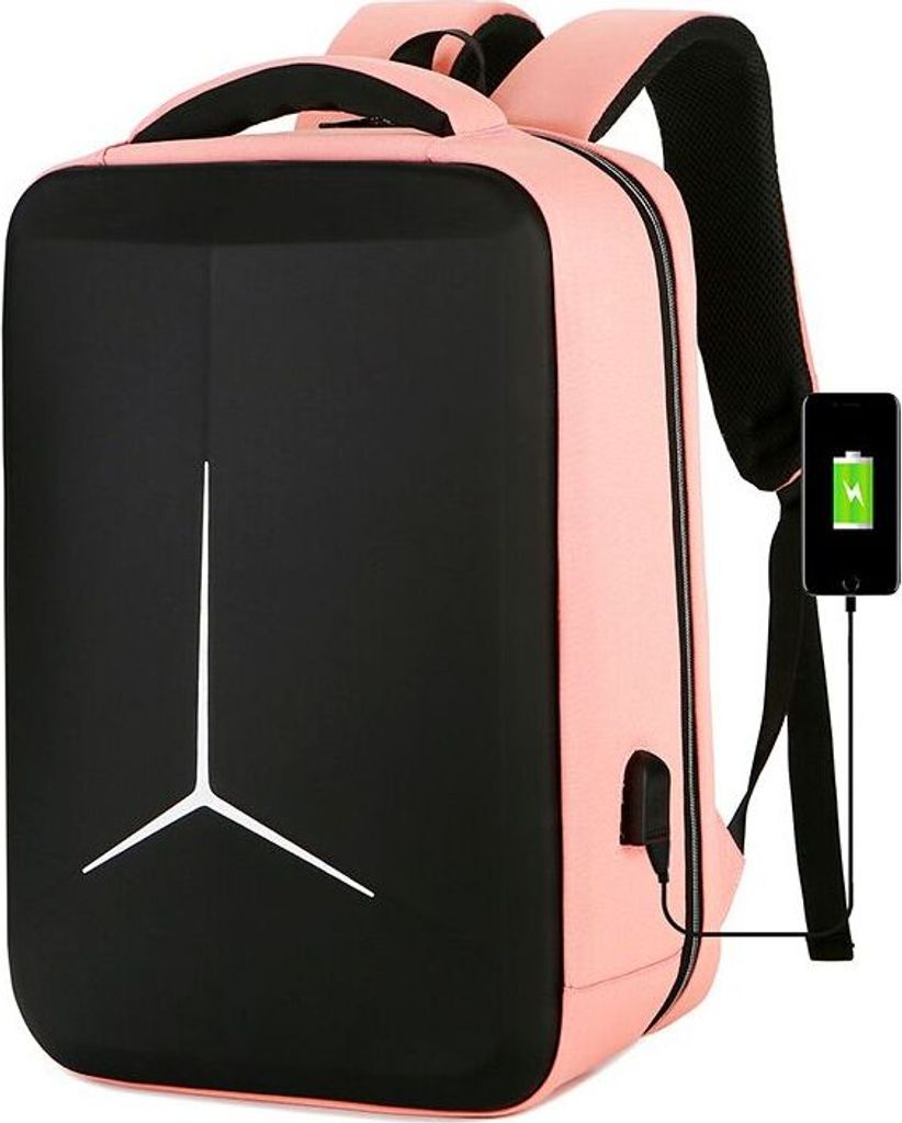 deForde Businessrucksack Laptop Backpack Cityrucksack Toren Rosa