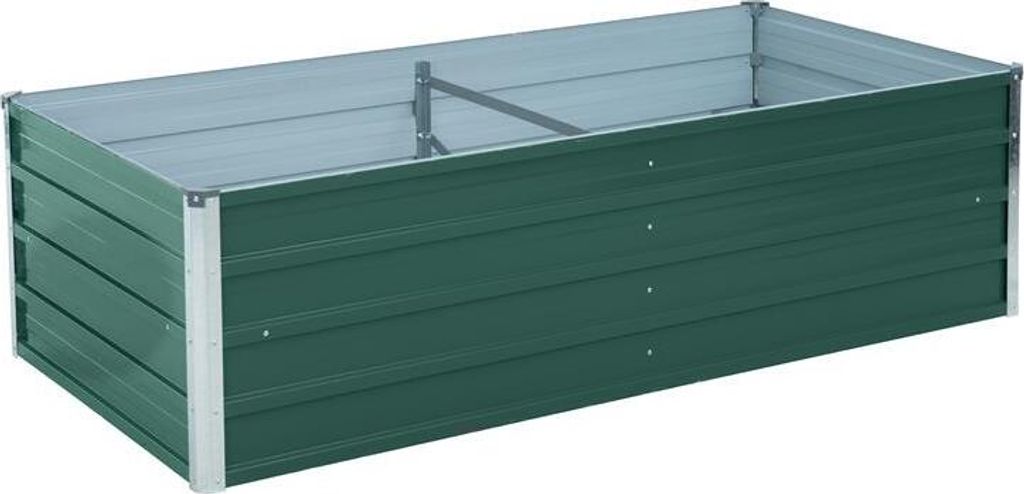 Metall Blumenbeet Hochbeet 160x80x45 cm Grün Pflanzbeet Produktbild 