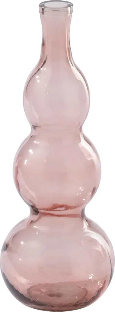 Vase en verre rose saumoné J-Line - Créez une ambiance chaleureuse