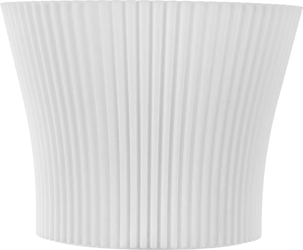 Cache-pot en plastique blanc de 11cm, l'accessoire déco sobre et moderne