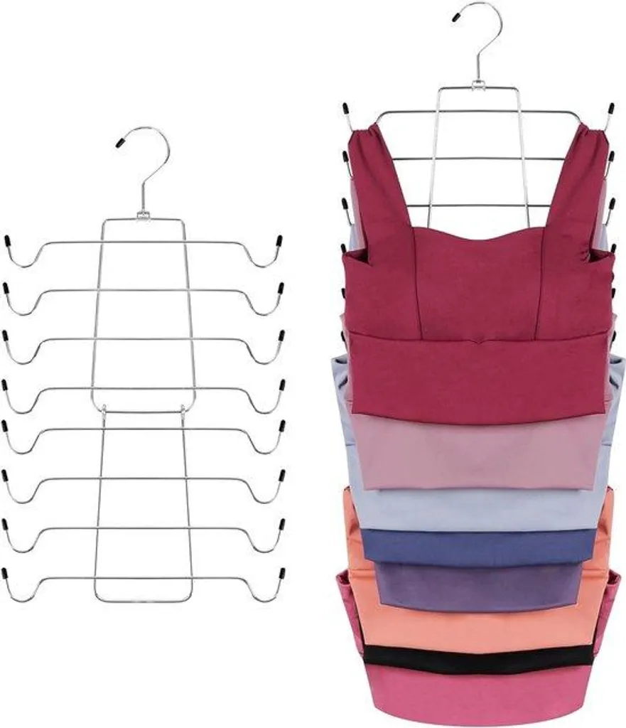 Cintres pour soutiens-gorge de sport antidérapants - Lot de 2 Noir Mat