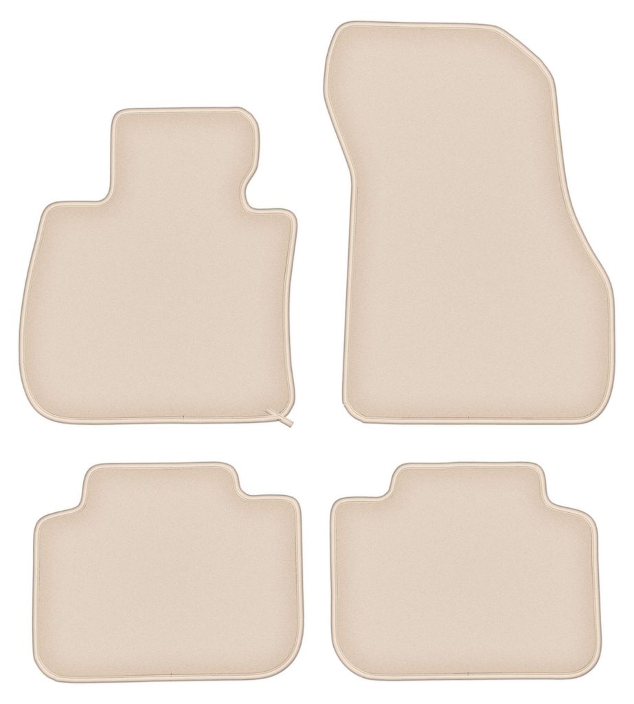 DURBAN Beige Velours-Fußmatten-Set für BMW X2 F39 SUV Produktbild 