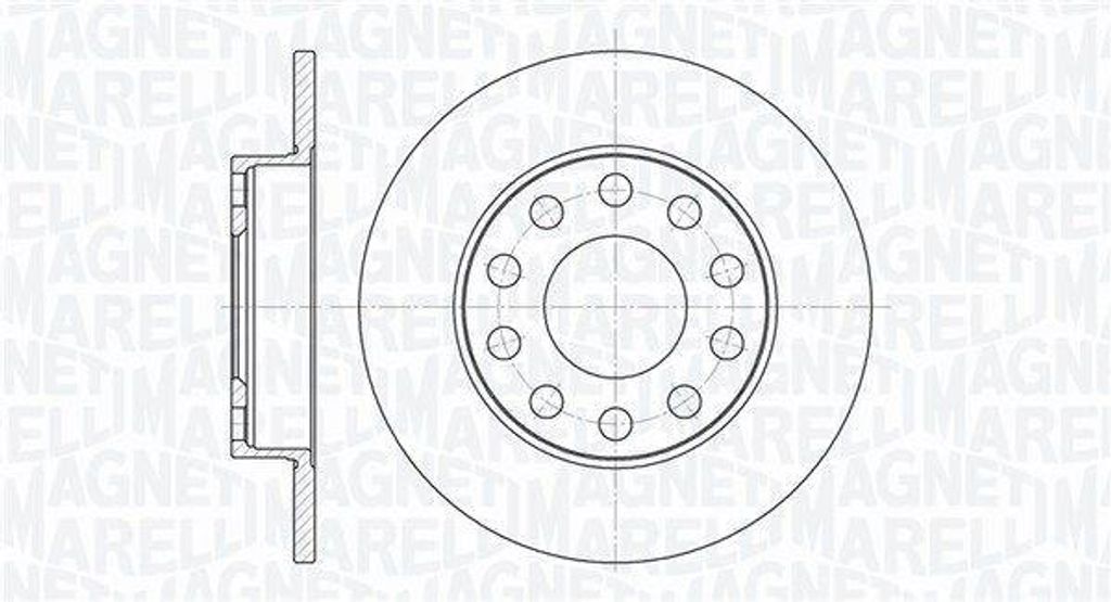 MAGNETI MARELLI Bremsscheibe Hinten 361302040125