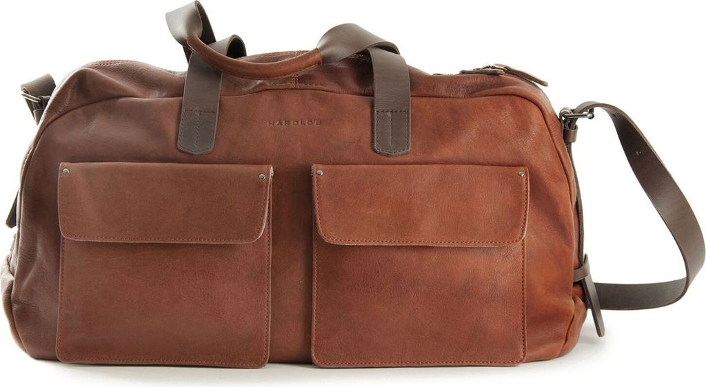 HAROLD'S Leder Reisetasche Ivy Lane Travelbag Cognac braun
