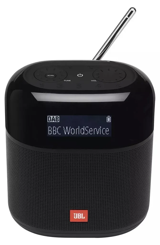 Enceinte Radio JBL DAB+ Bluetooth Étanche IPX7 avec 15 Heures d'Écoute