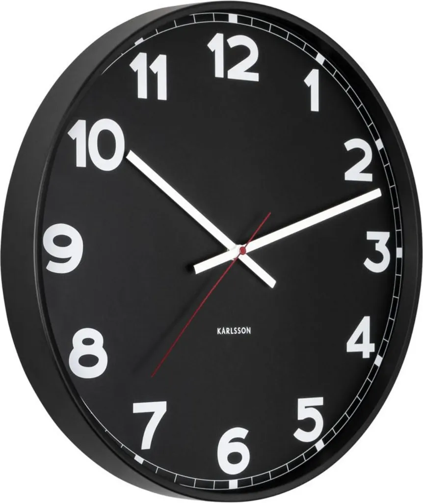 Orologio Parete Nero Karlsson New Classic Medium 40cm | Arredo Minimal