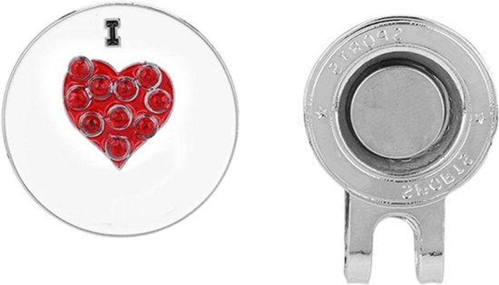 Marqueur magnétique pour balle de golf, motif cœur Image du produit 