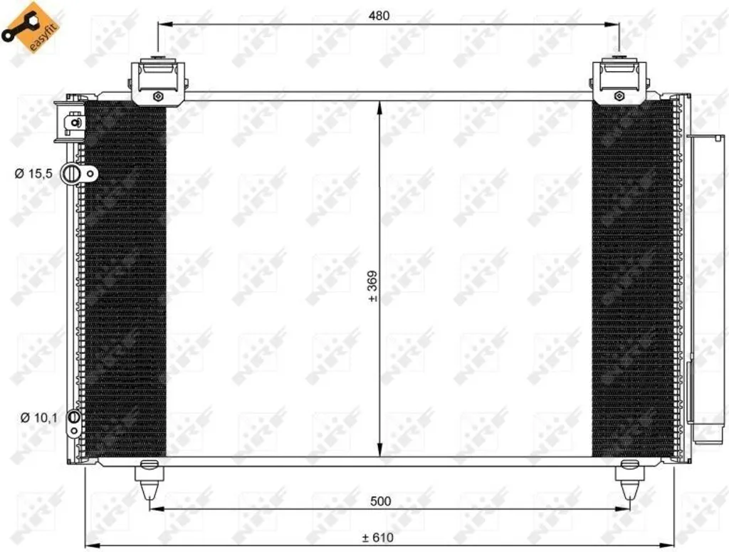 Condenseur de climatisation NRF 35592 avec sécheur pour Avensis T25