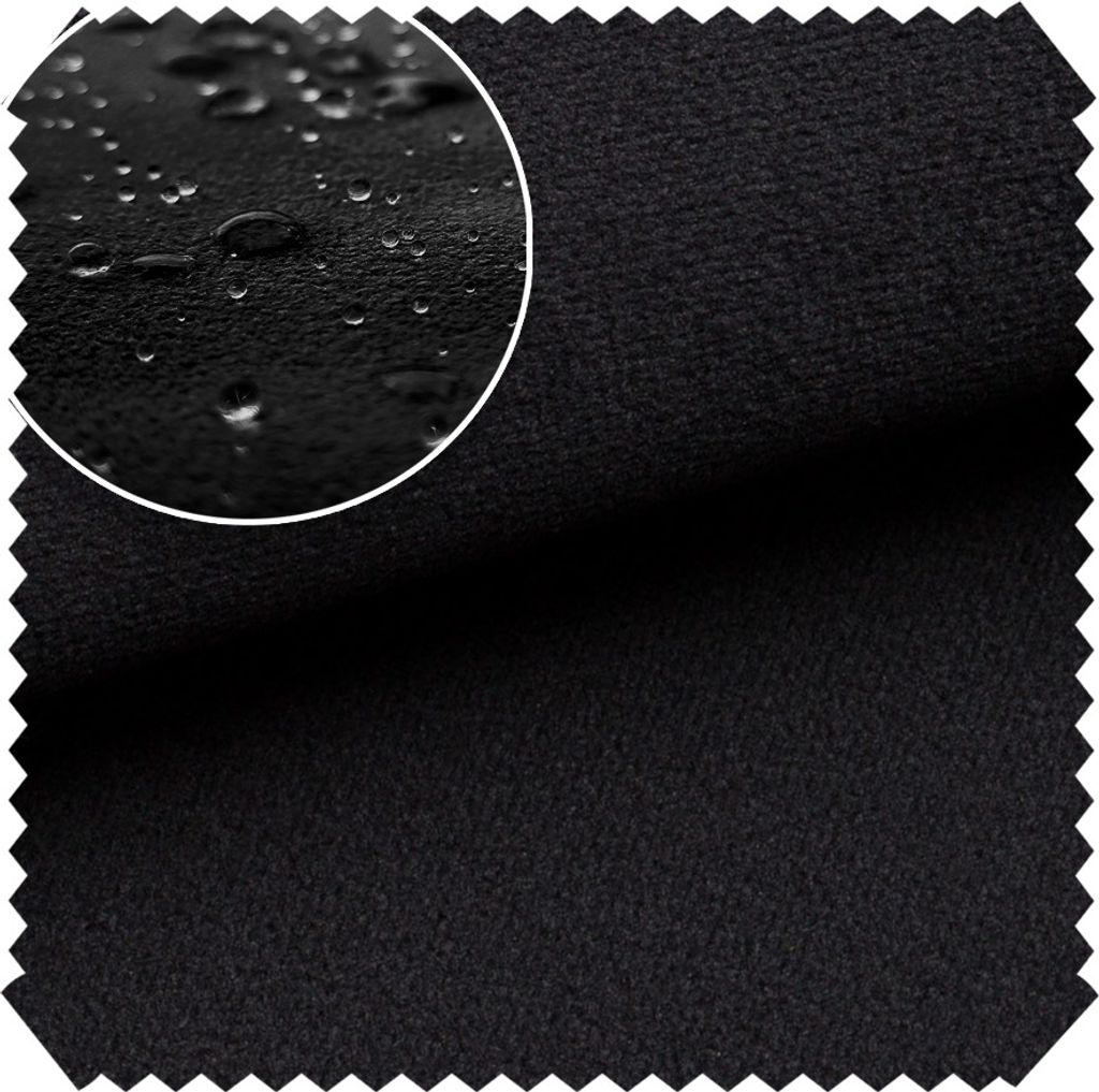novely TRITON - Microfaser Velours in Wildleder-Optik - Wasserabweisender Möbelstoff - Pflegeleichte Meterware 1lfm - Farbe: 16 Schwarz