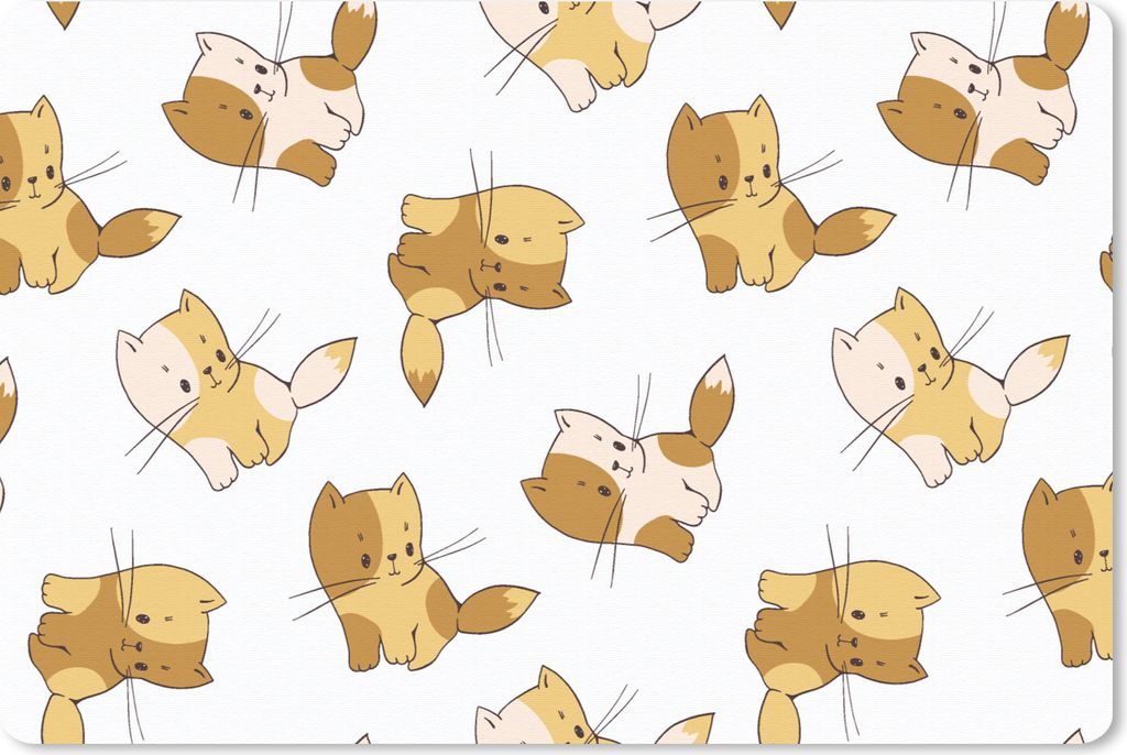 MuchoWow Mauspad Mousepad Muster - Katze - Kätzchen - Jungen - Mädchen - Kinder - Kind 27x18 cm - Mousepads - Maus Mat - Pad - Mausunterlage - ...