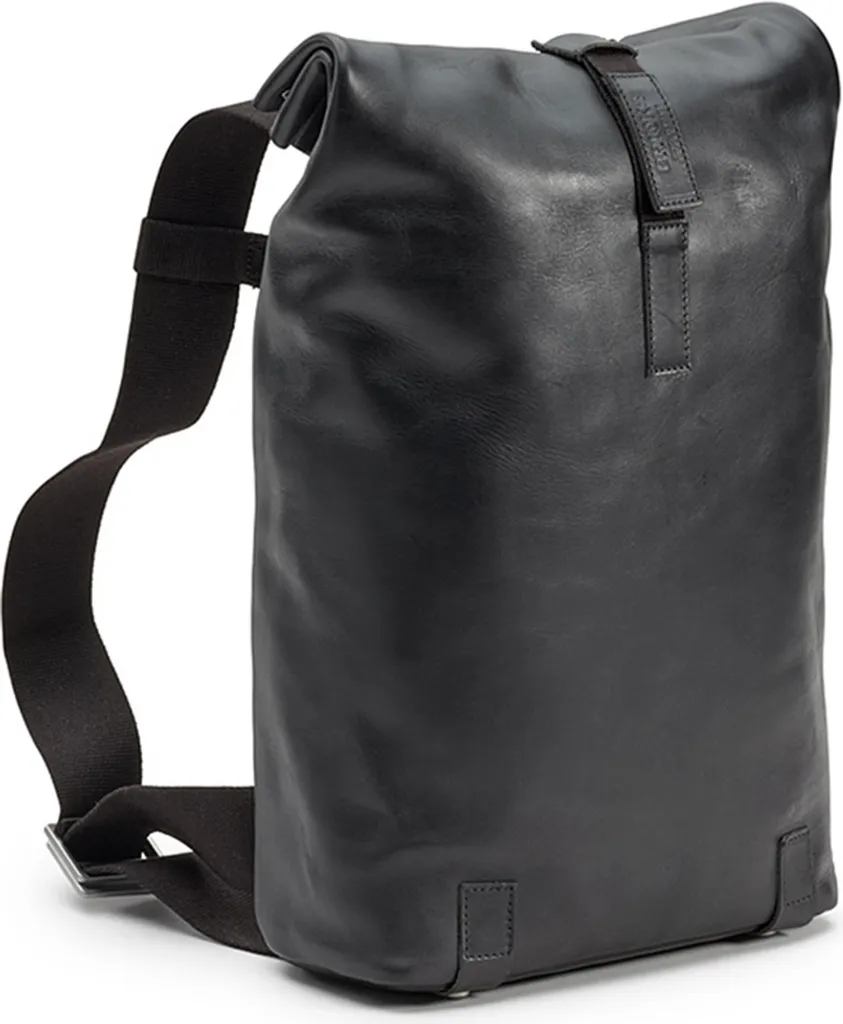 Sacoche 12L en cuir dur noir Pickwick - Finition robuste et design sobre