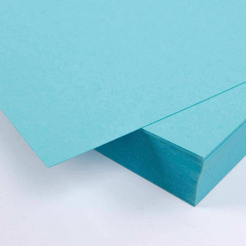 50 Blatt Bastelpapier A4 Tonkarton 210 g/m² Bastelkarton - Azur Blau
