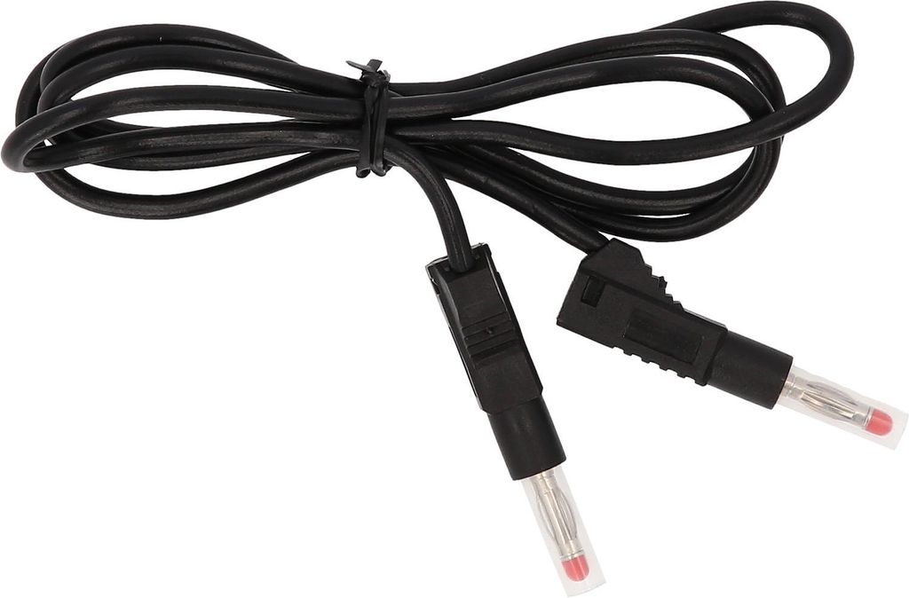 KS Tools Messleitungs-Verlängerung mit Doppel Stecker und zusätzlicher Buchse 1.100 mm (schwarz)