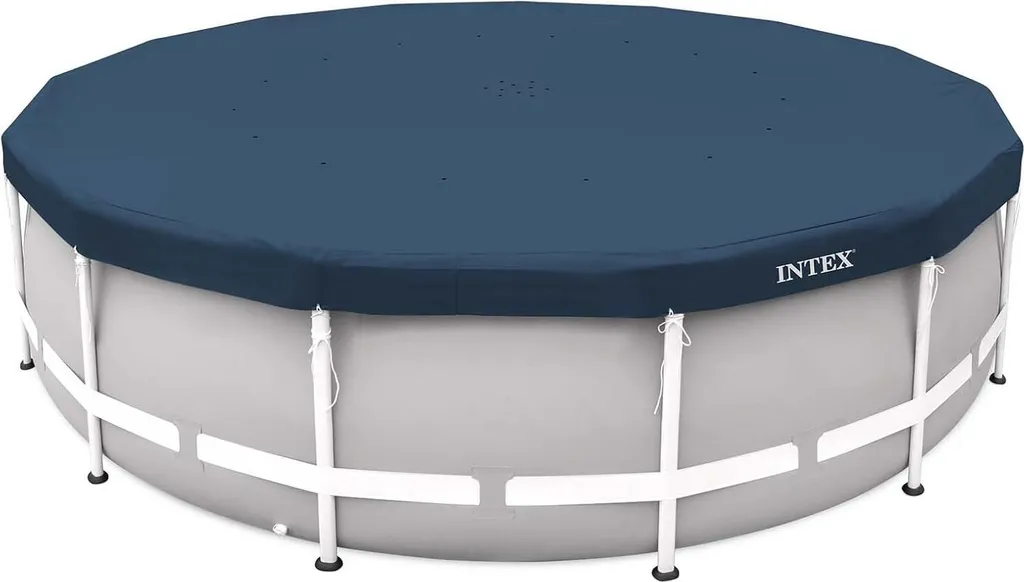 INTEX 28083 Telo copri piscina Deluxe rotondo 457 cm con sporgenza di 20 cm Telo copri piscina