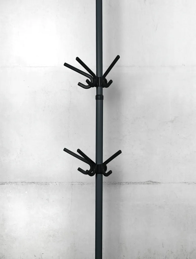 Patère Murale Triple Noire Hercules : Support de Rangement Multi-usage - 9