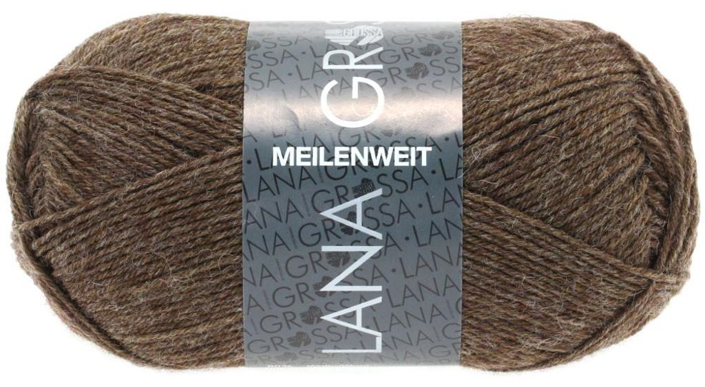 Lana Grossa - Meilenweit 4-fach 50g 1305 graubraun Produktbild 