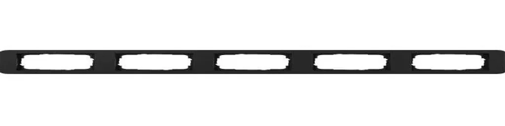 Cadre de recouvrement noir 5 volets en thermoplastique robuste 0215153