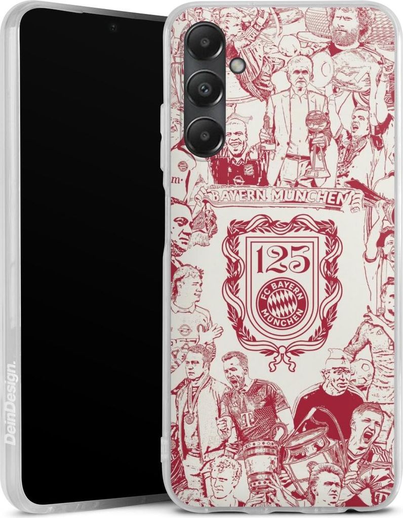 DeinDesign Handyhülle für Samsung Galaxy A05s Silikon Hülle Case Smartphone Schutzhülle FC Bayern München Offizielles Lizenzprodukt FCB 125 ...
