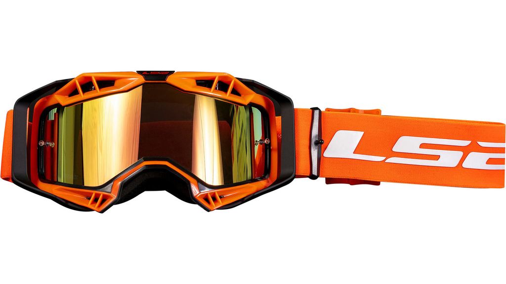 Ls2 Aura Pro Motocross-Brille Brille Aura Pro schwarz neonorange