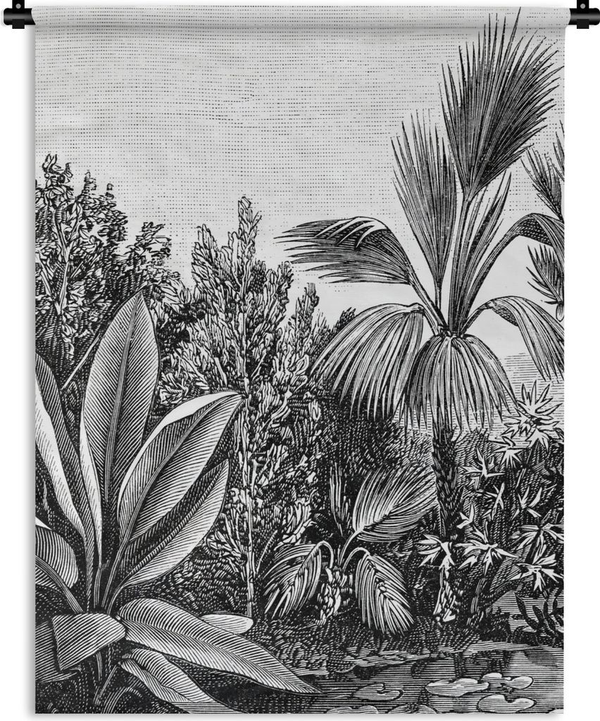 MuchoWow Wandteppich Wandbehang Pflanzen - Natur - Gestaltung - Illustration - Ernst Haeckel 150x200 cm Tapisserie Dekoration Wandtuch - Wandaufh...