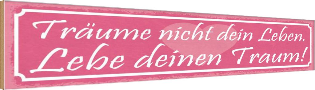 vianmo Holzschild 10x46 cm träume nicht dein Leben lebe
