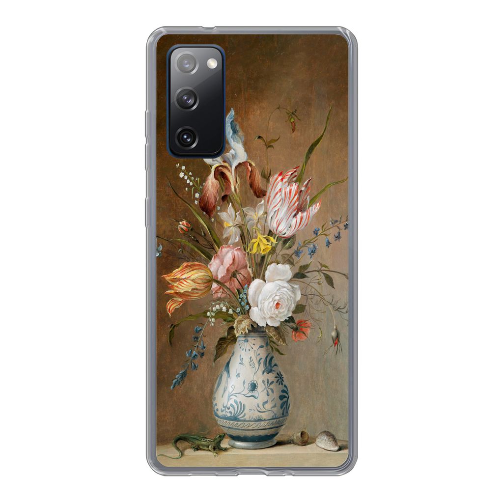 MuchoWow Handyhülle Schutzhülle Hülle für Samsung Galaxy S20 FE Stilleben mit Blumen - Balthasar van der Ast - Alte Meister Silikon Softcase ...