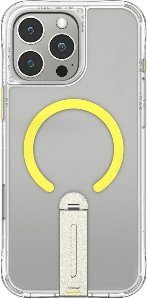 Skinarma Helix Case Für Iphone 16 Pro, Magnetisches Laden, 360° Drehbarer Ständer, Transparent