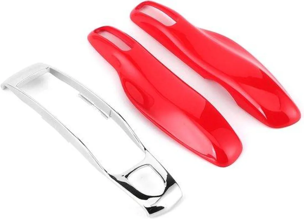 Étui de protection pour clé de voiture en lot de 3, coloris rouge argent
