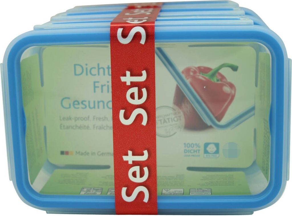 EMSA Clip & Close Freshness Container 1l Set of 3 blue Obrázok produktu 10