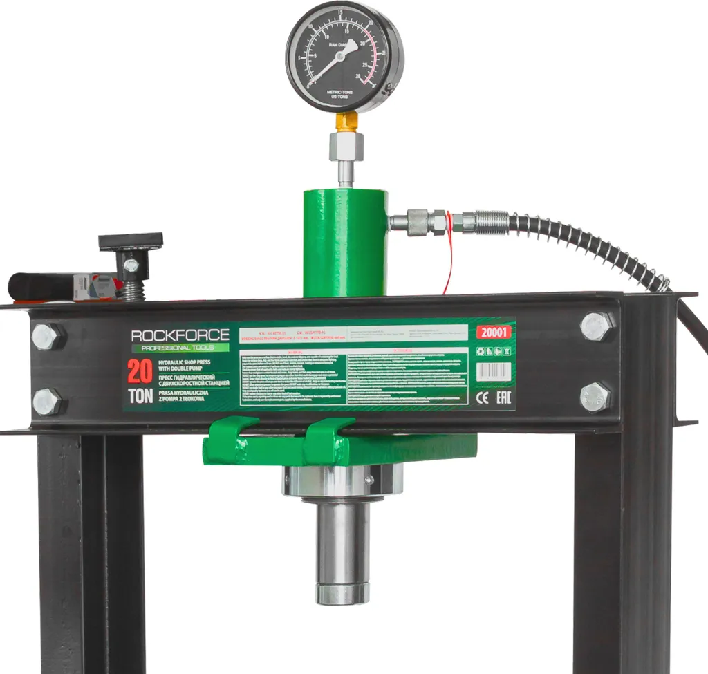 Presse hydraulique d'atelier 20T avec pompe manuelle pour garage