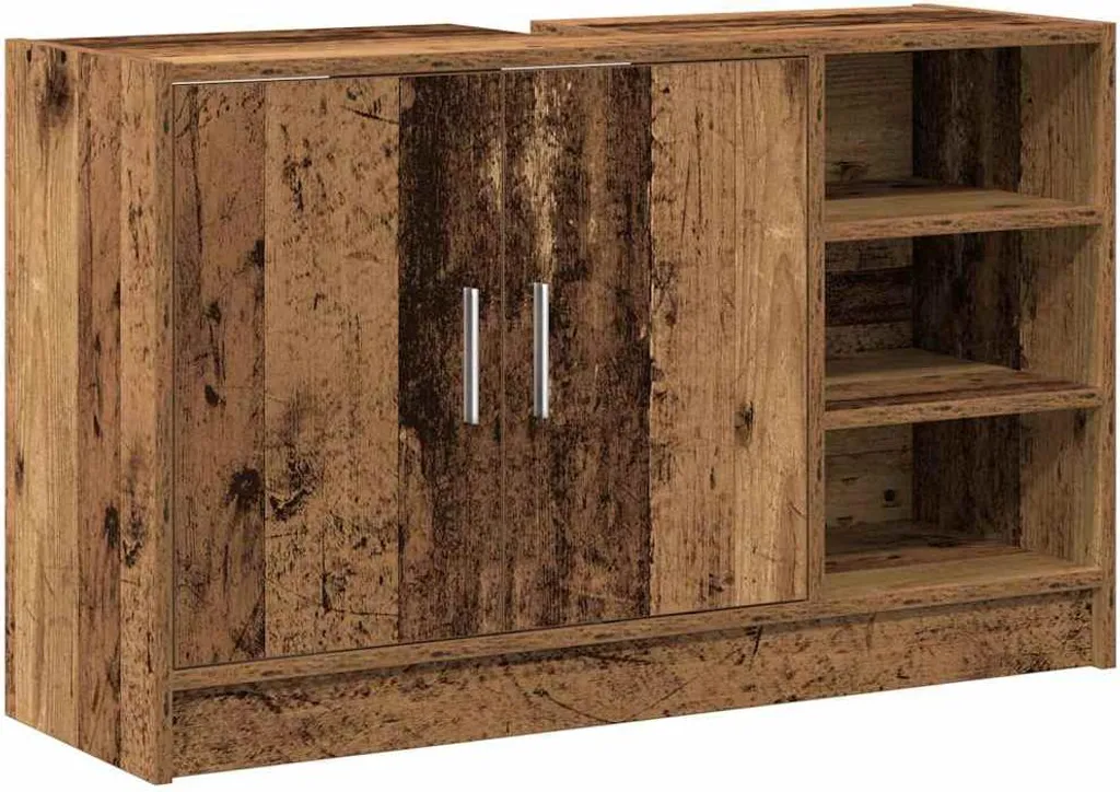 SYFAX™ Mobile da Bagno Legno vecchio 90 x 29 x 55 cm Legno multistrato