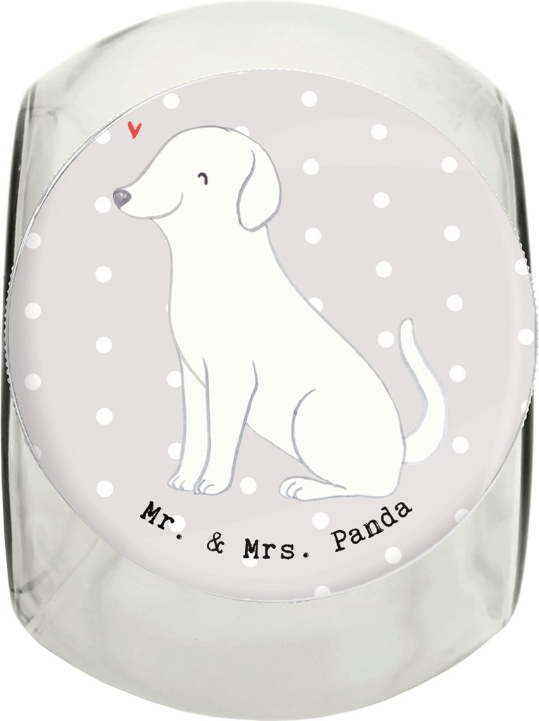 Mr. & Mrs. Panda Leckerli Glas Hund Labrador Moment L 870ml - Grau Pastell - Geschenk, Vorratsglas, Keksdose, Vorratsbehälter, aufbewahrungsglas, ...