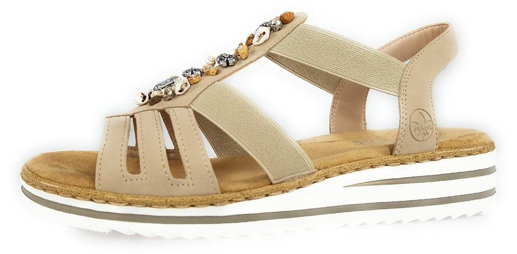 Rieker Morelia Damenschuhe Sandalen Flach Beige Freizeit Productafbeelding 