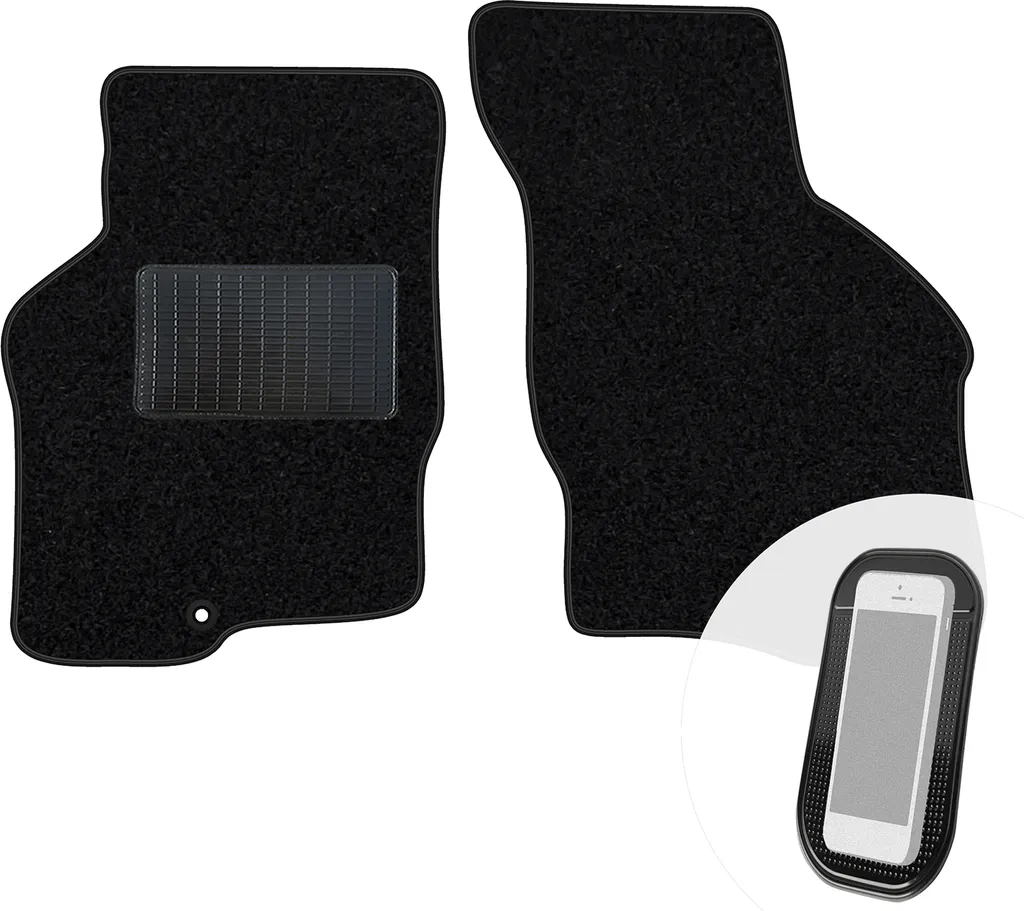 moto-MOLTICO Tappetini anteriori auto Velours Tappetini auto neri Set 2 pezzi adatto per Mitsubishi Galant 1996-2006