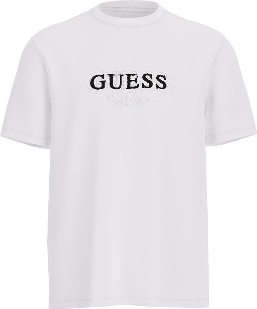 Guess Small Logo Kurzarm-t-shirt Weiß XL Mann Weiß XL