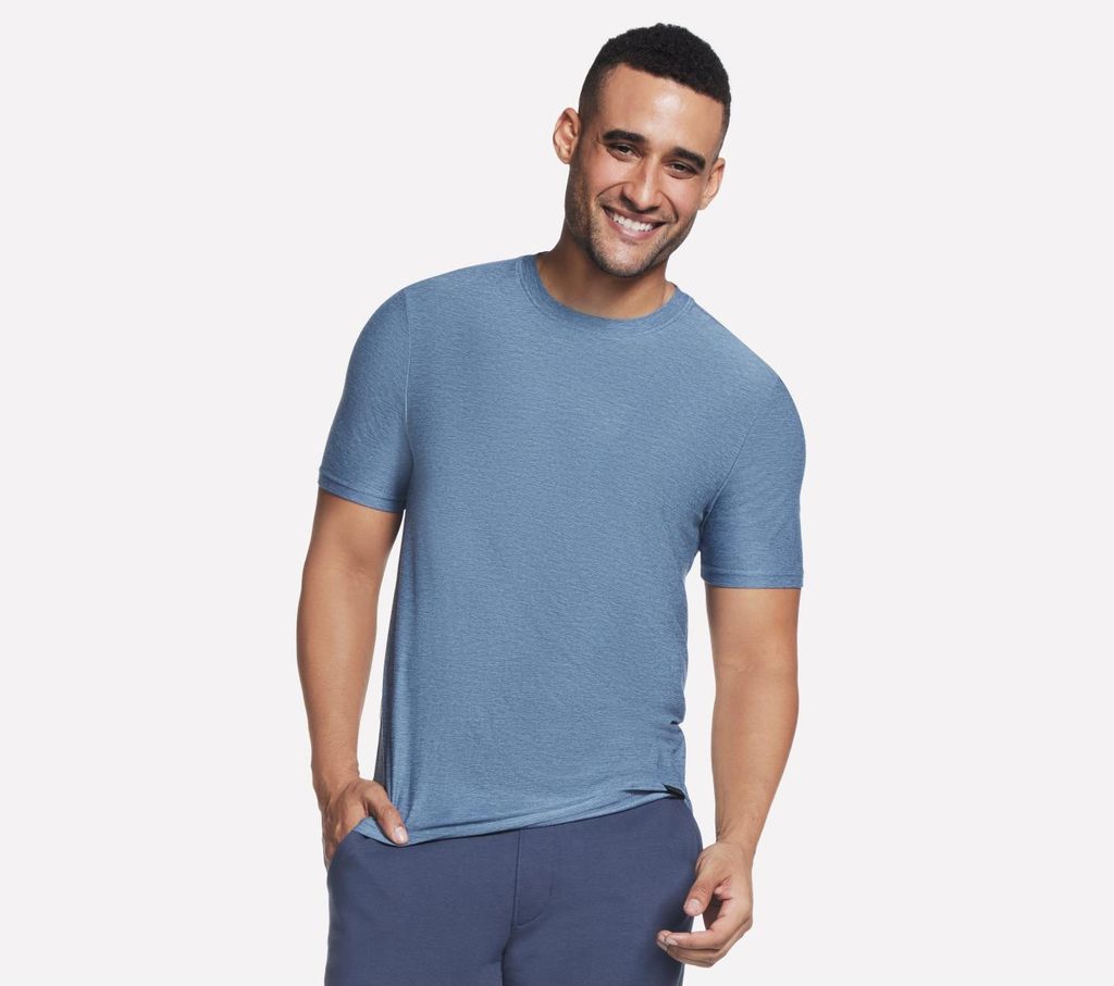 Skechers Herren T-Shirt Godri All Day Blau 2XL, Kurzärmelig Produktbild 
