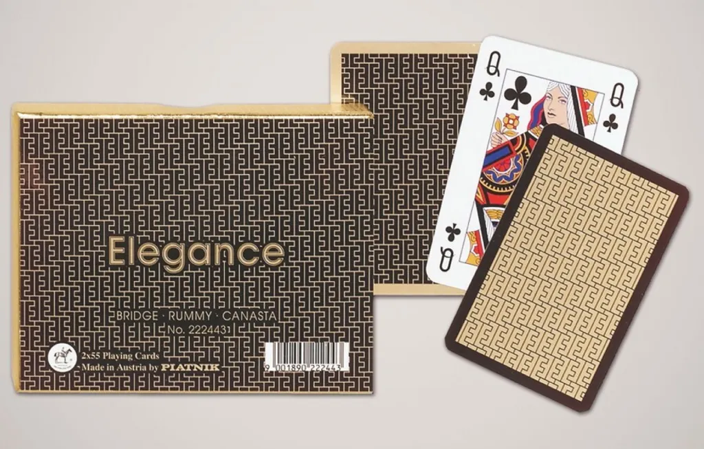 Double Jeu de Cartes Piatnik Elégant : Set de 2 Paquets Luxe Bridge