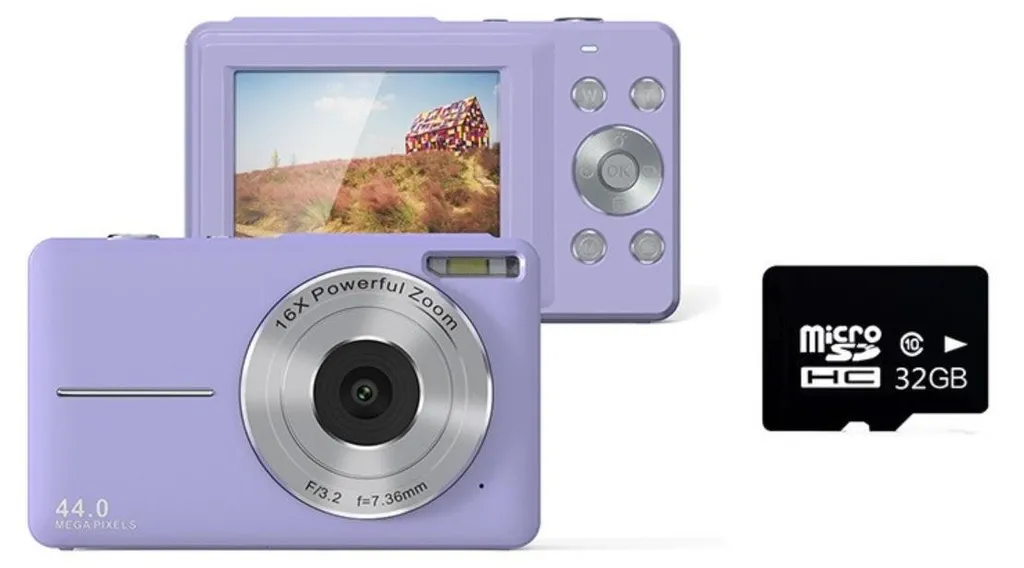 Appareil photo numérique compact INF violet autofocus 44 Mpx zoom 16x